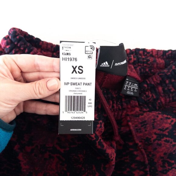 NWT Adidas x Ivy Park Beyonce Unisex Sweat Pant And Hoodie Set, Cherry Wood - Picture 11 of 16